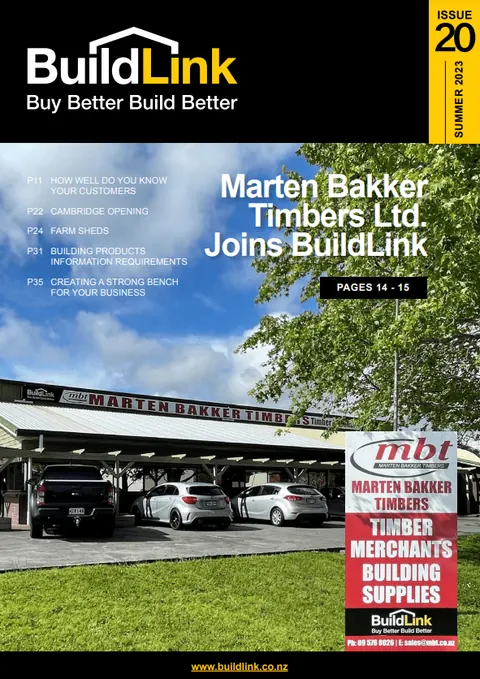Cover of BuildLink Magazine issue 20, Summer 2023